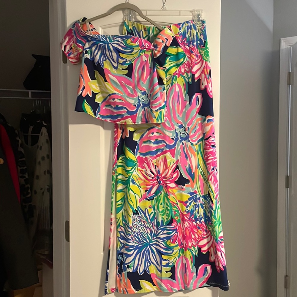 Two piece crop/maxi Lilly Pulitzer Size Small dress set